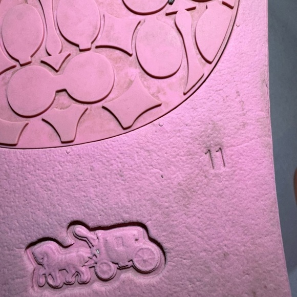 Coach Coral Pink Slide Sandals - Picture 5 of 5